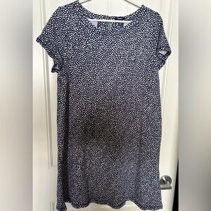 Hatley Navy and White Spotted Dress size XL